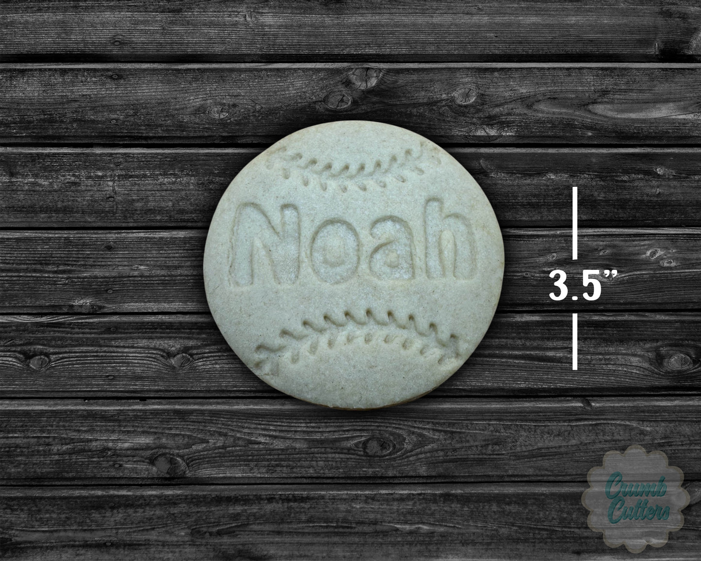Custom Baseball Name Cookie Cutter & Stamp