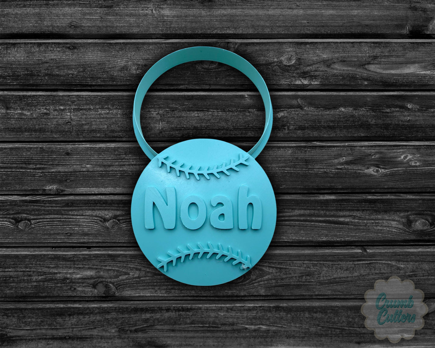 Custom Baseball Name Cookie Cutter & Stamp