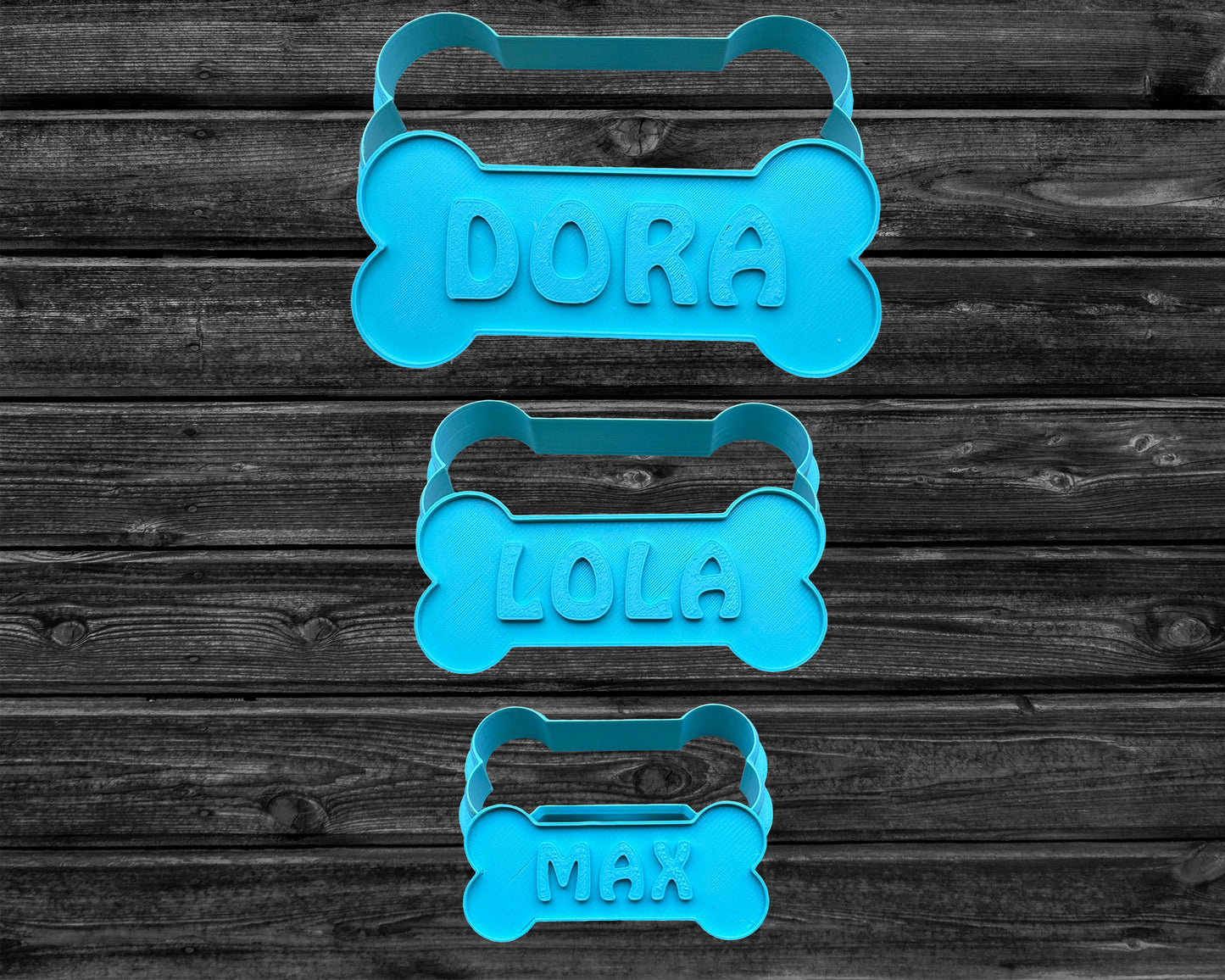 Personalized Dog Bone Biscuit Cutter & Stamp