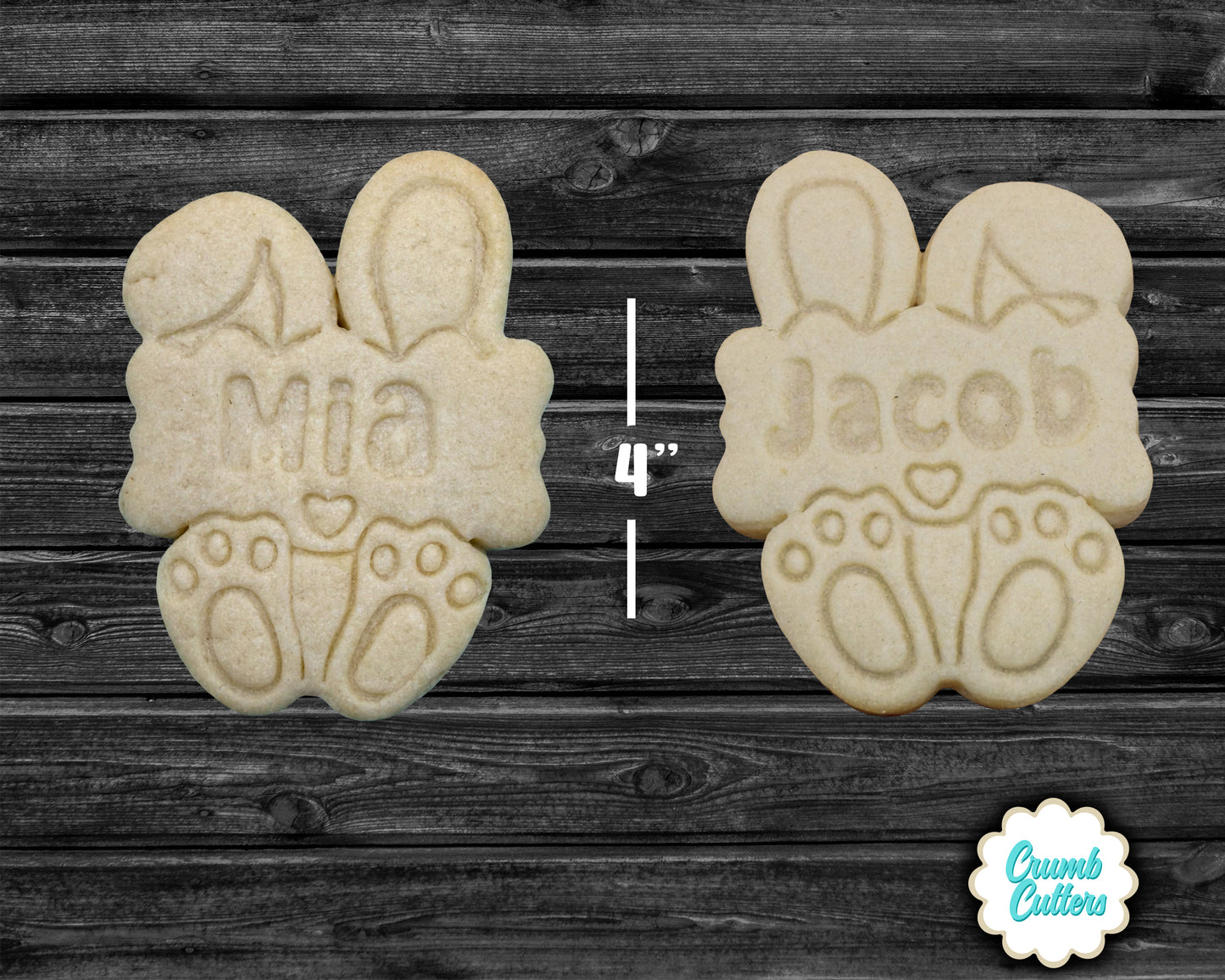 Custom Bunny Cookie Cutter & Stamp