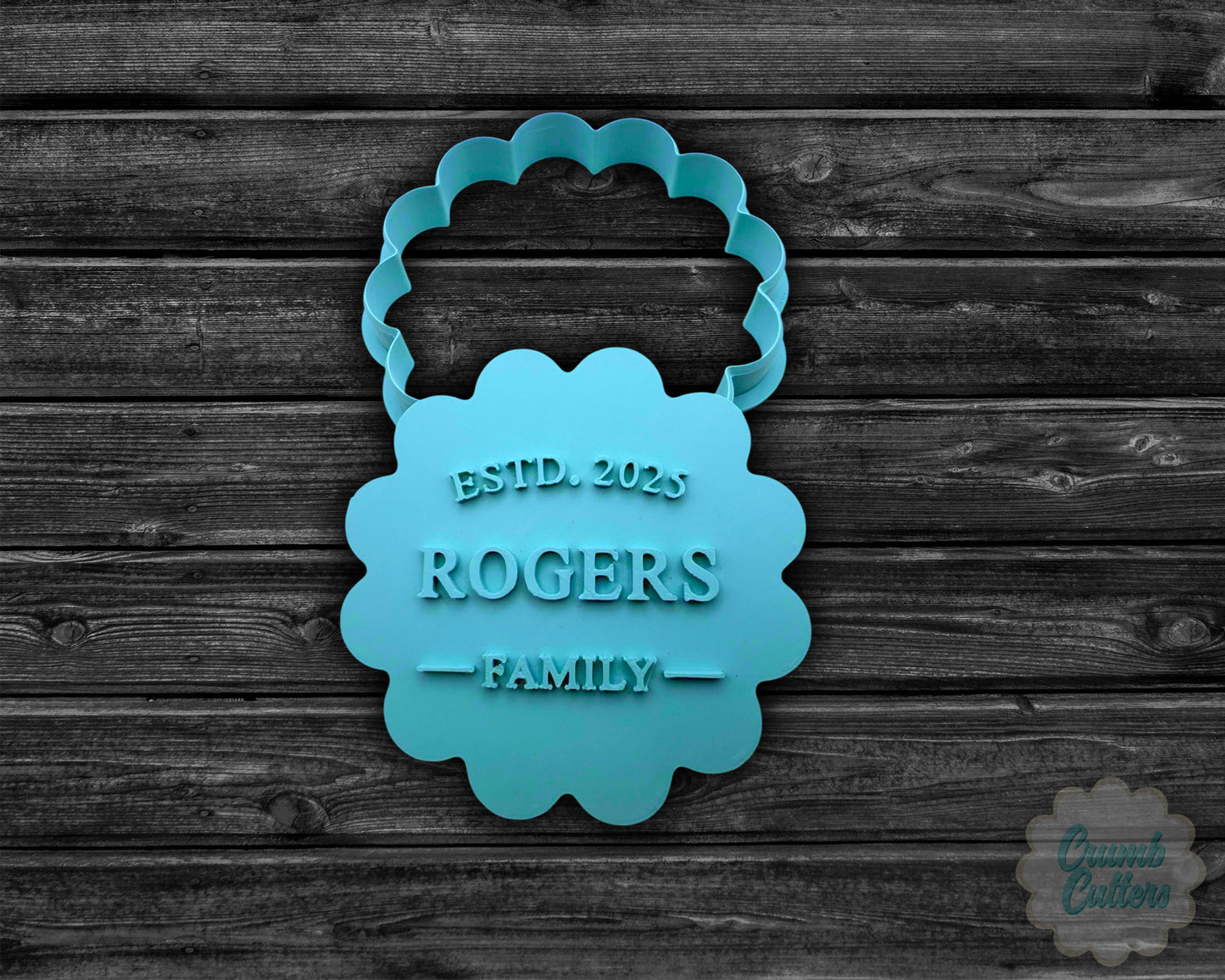 Personalized Family Cookie Cutter and Stamp