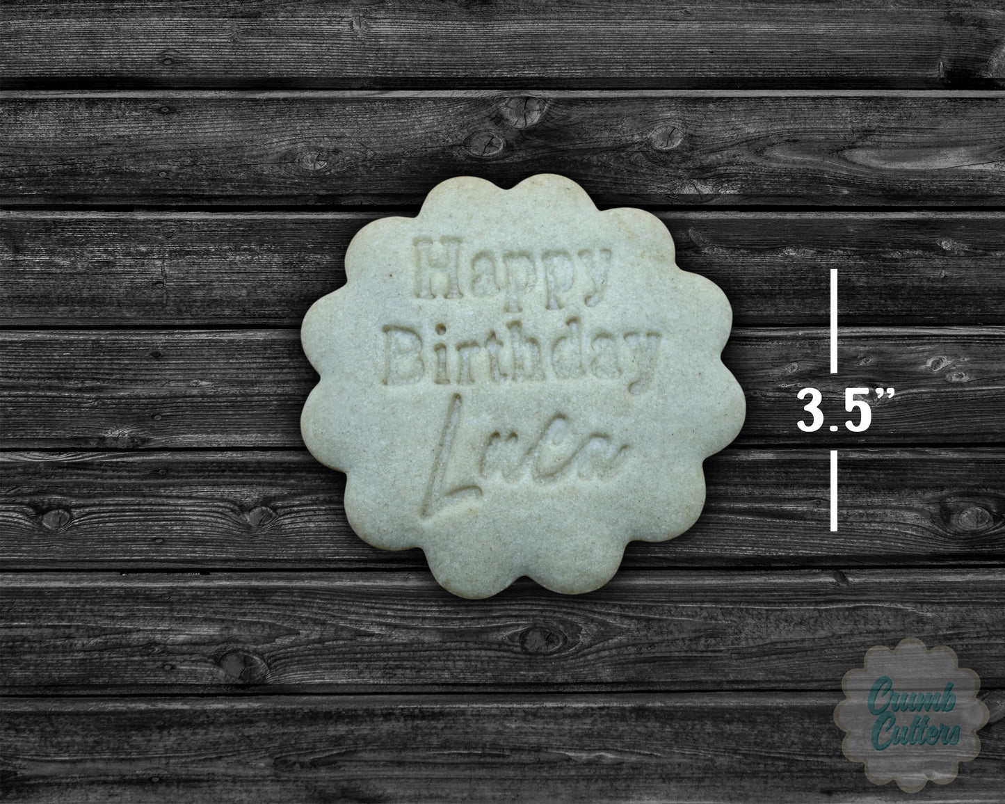 Custom Happy Birthday Cookie Cutter & Stamp