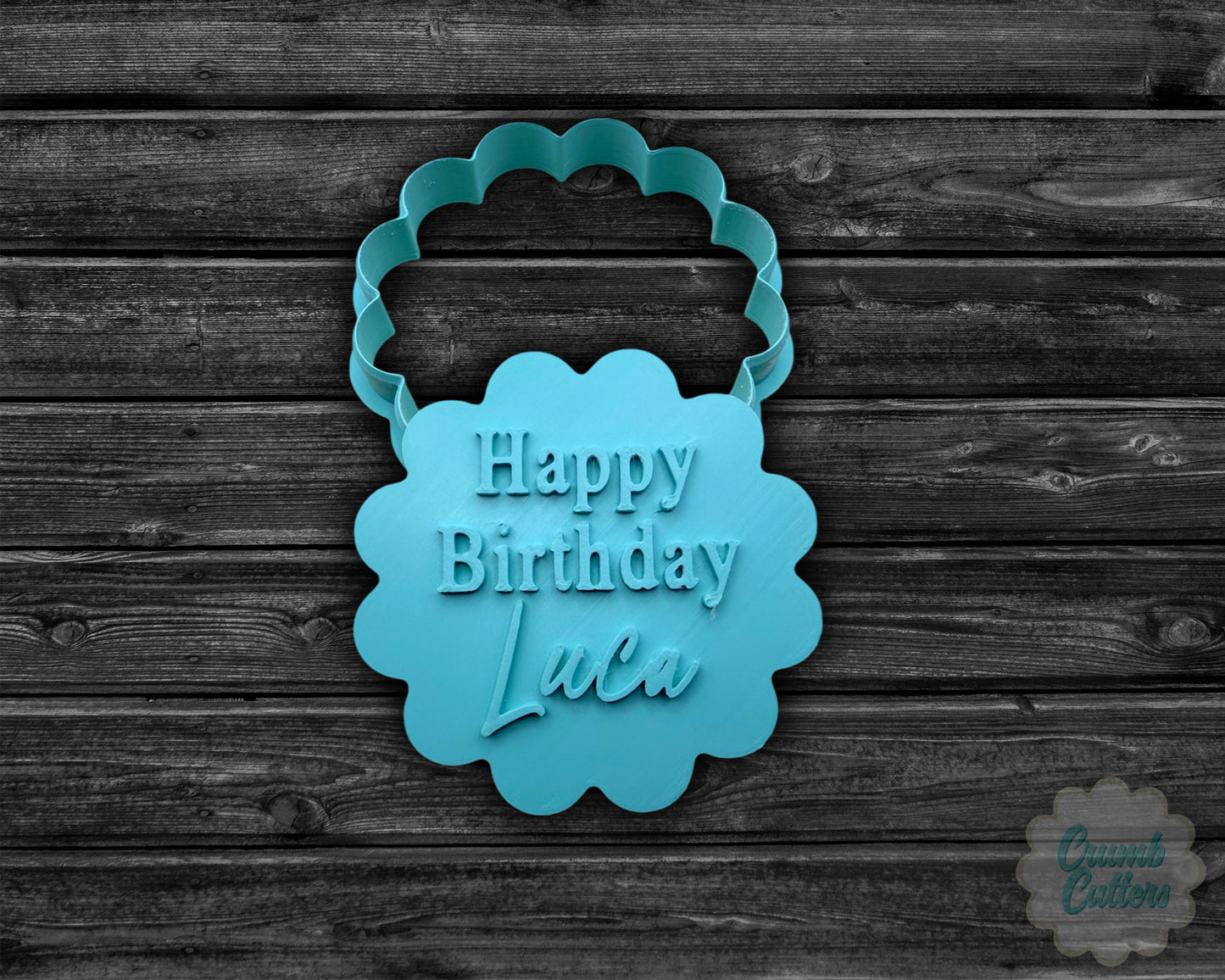 Custom Happy Birthday Cookie Cutter & Stamp