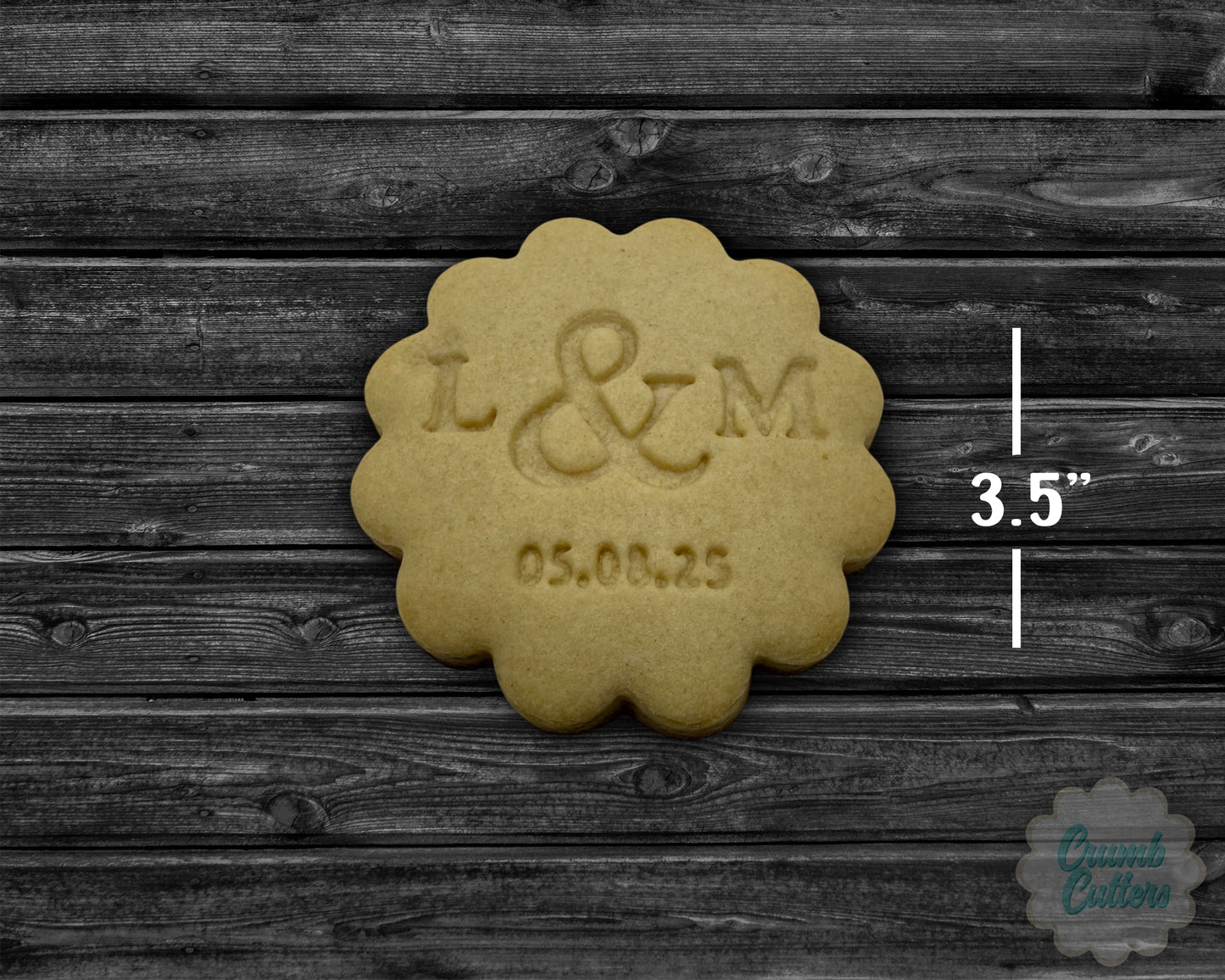 Personalized Initial Wedding or Engagement Cookie Cutter and Stamp