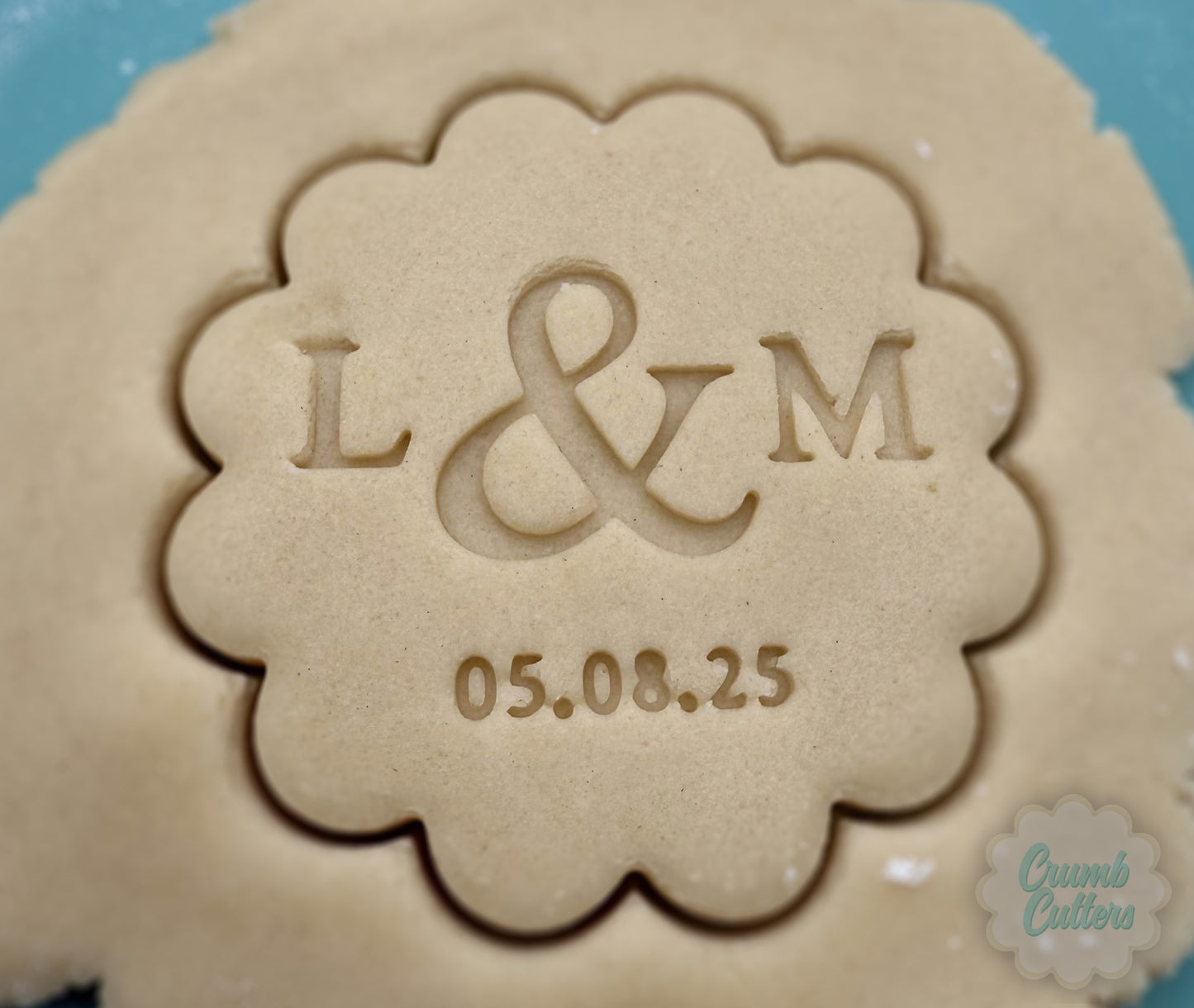 Personalized Initial Wedding or Engagement Cookie Cutter and Stamp