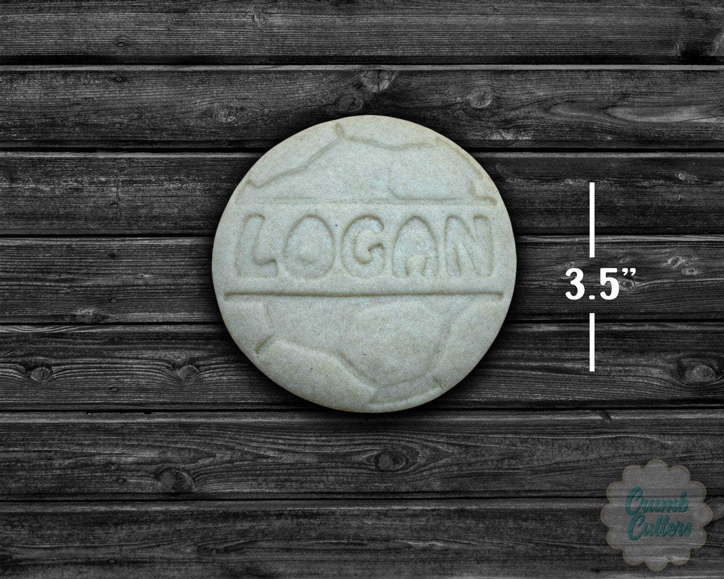 Custom Soccer Ball Name Cookie Cutter & Stamp