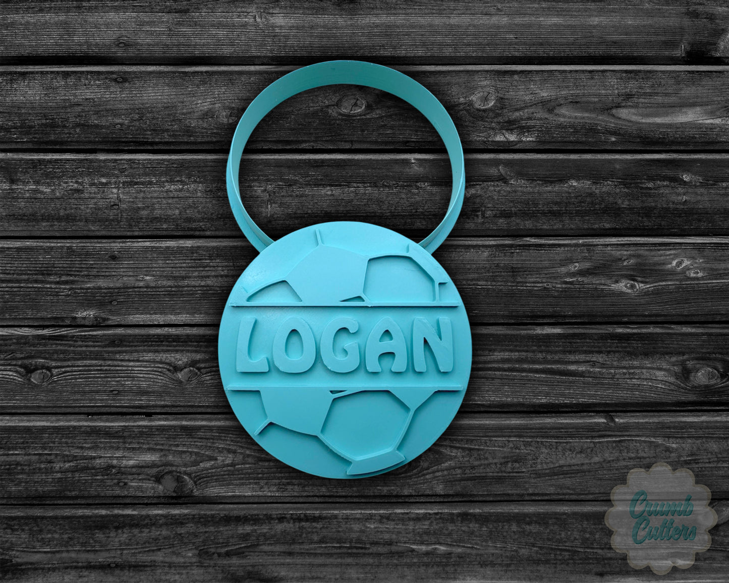 Custom Soccer Ball Name Cookie Cutter & Stamp