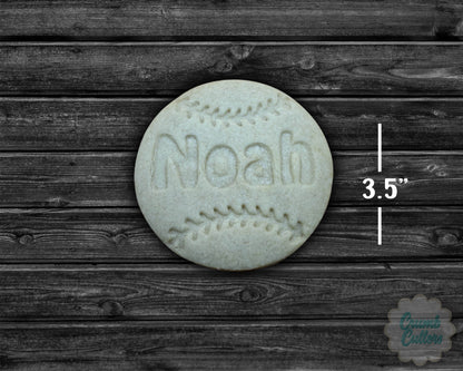 Custom Baseball Name Cookie Cutter & Stamp