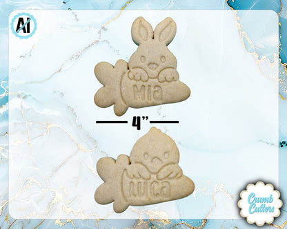 Custom Easter Cookie Cutter & Stamp - Crumb Cutters