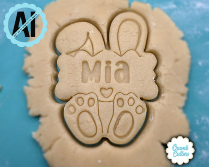 Custom Bunny Cookie Cutter & Stamp - Crumb Cutters