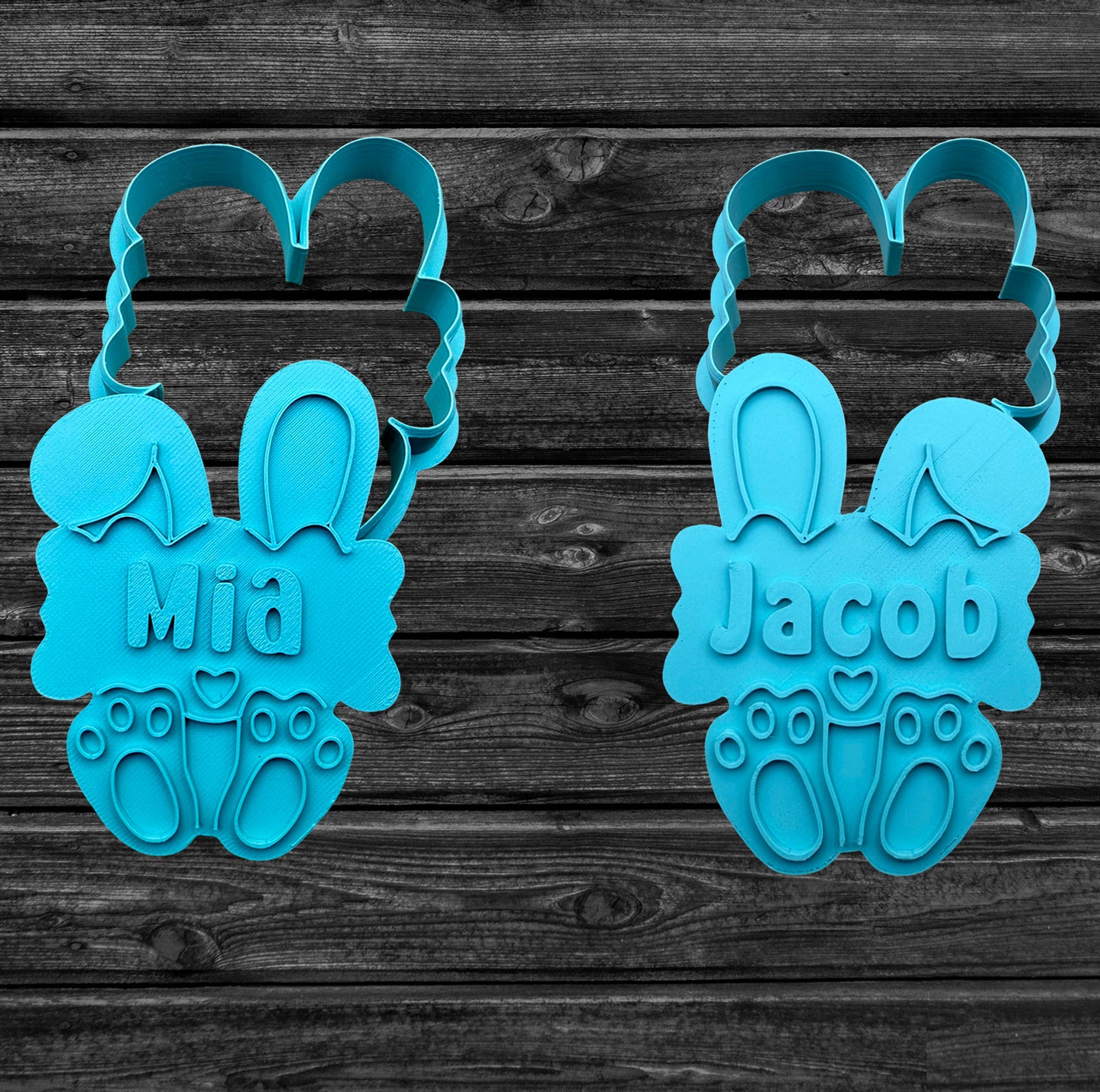 Custom Bunny Cookie Cutter & Stamp