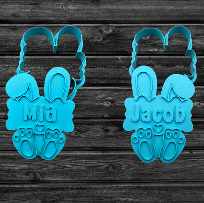 Custom Bunny Cookie Cutter & Stamp