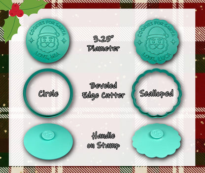 Custom Christmas Cookies for Santa Cookie Cutter and Stamp - Crumb Cutters