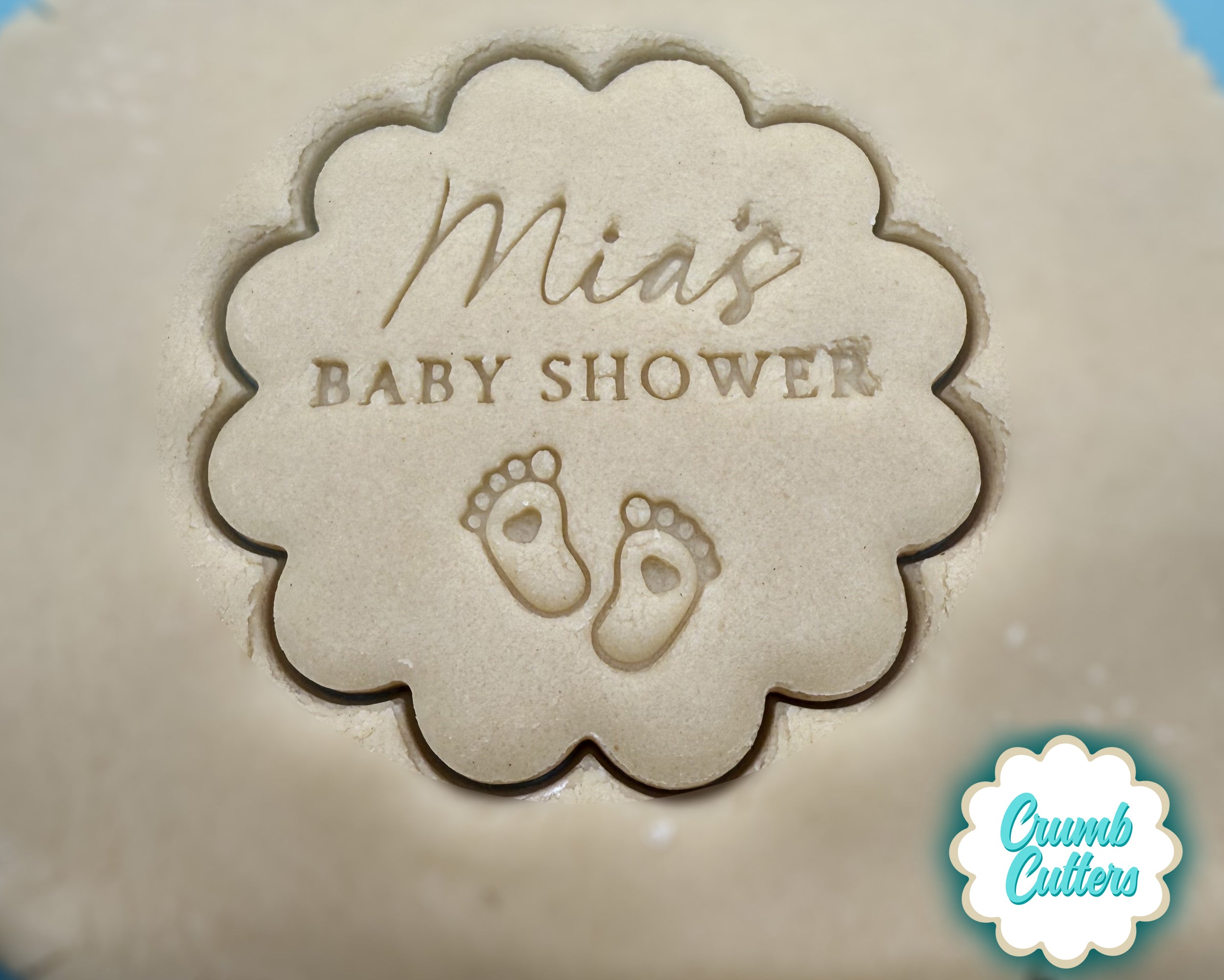 Custom Baby Shower Cookie Cutter & Stamp - Crumb Cutters