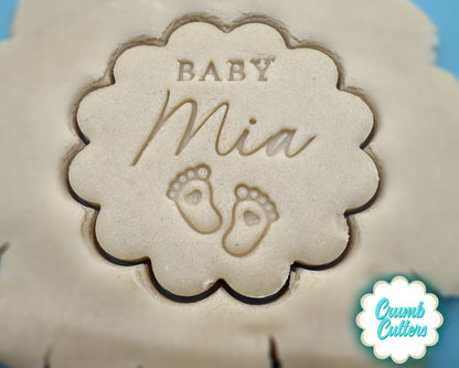 Custom Baby Name Cookie Cutter & Stamp