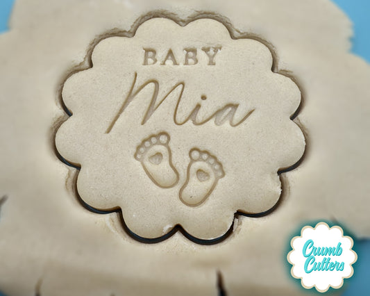 Custom Baby Name Cookie Cutter & Stamp