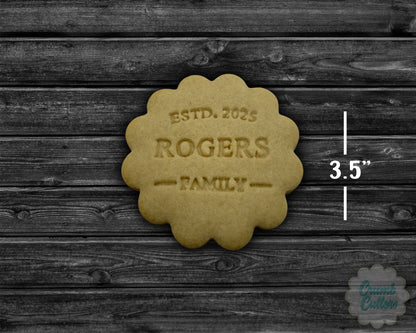 Personalized Family Cookie Cutter and Stamp