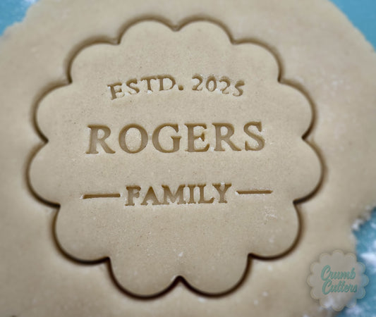 Personalized Family Cookie Cutter and Stamp