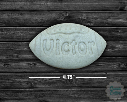 Custom Football Name Cookie Cutter & Stamp