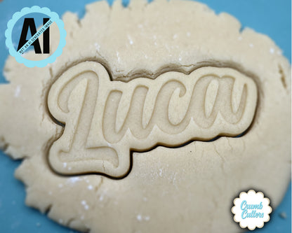 Custom Name Cookie Cutter & Stamp - Crumb Cutters