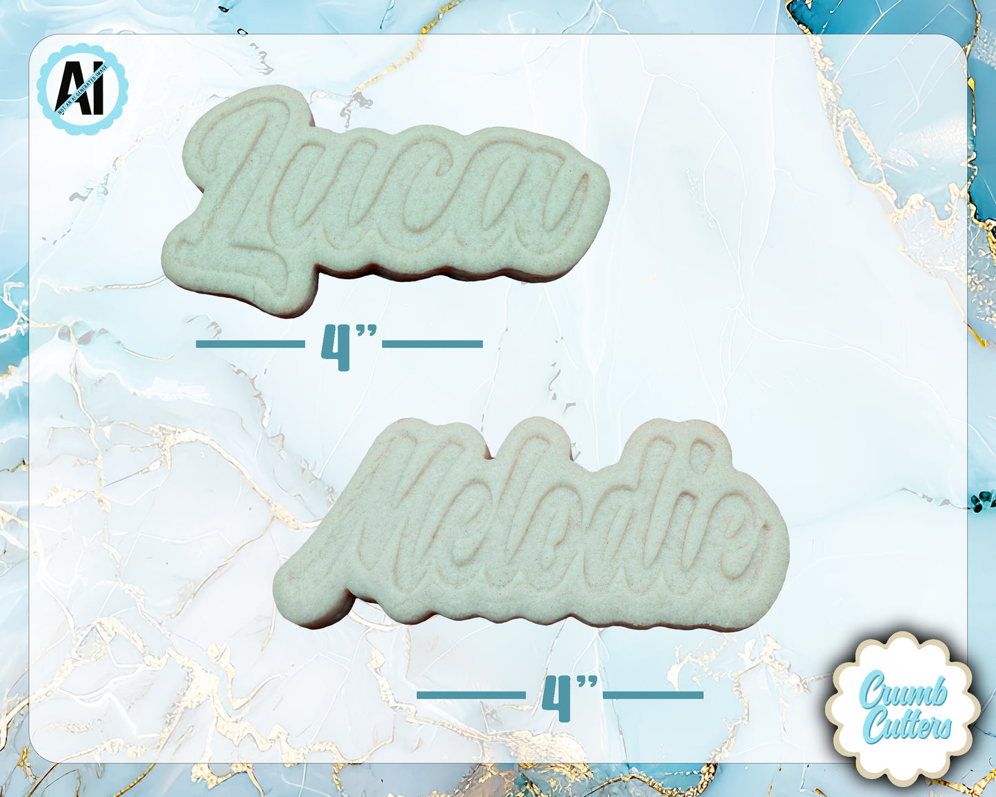 Custom Name Cookie Cutter & Stamp - Crumb Cutters