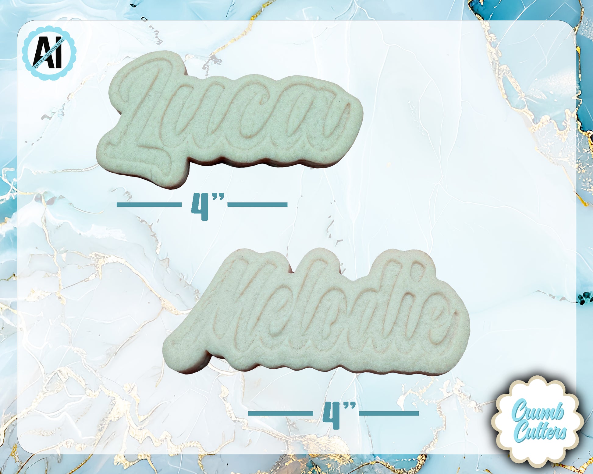 Custom Name Cookie Cutter & Stamp - Crumb Cutters