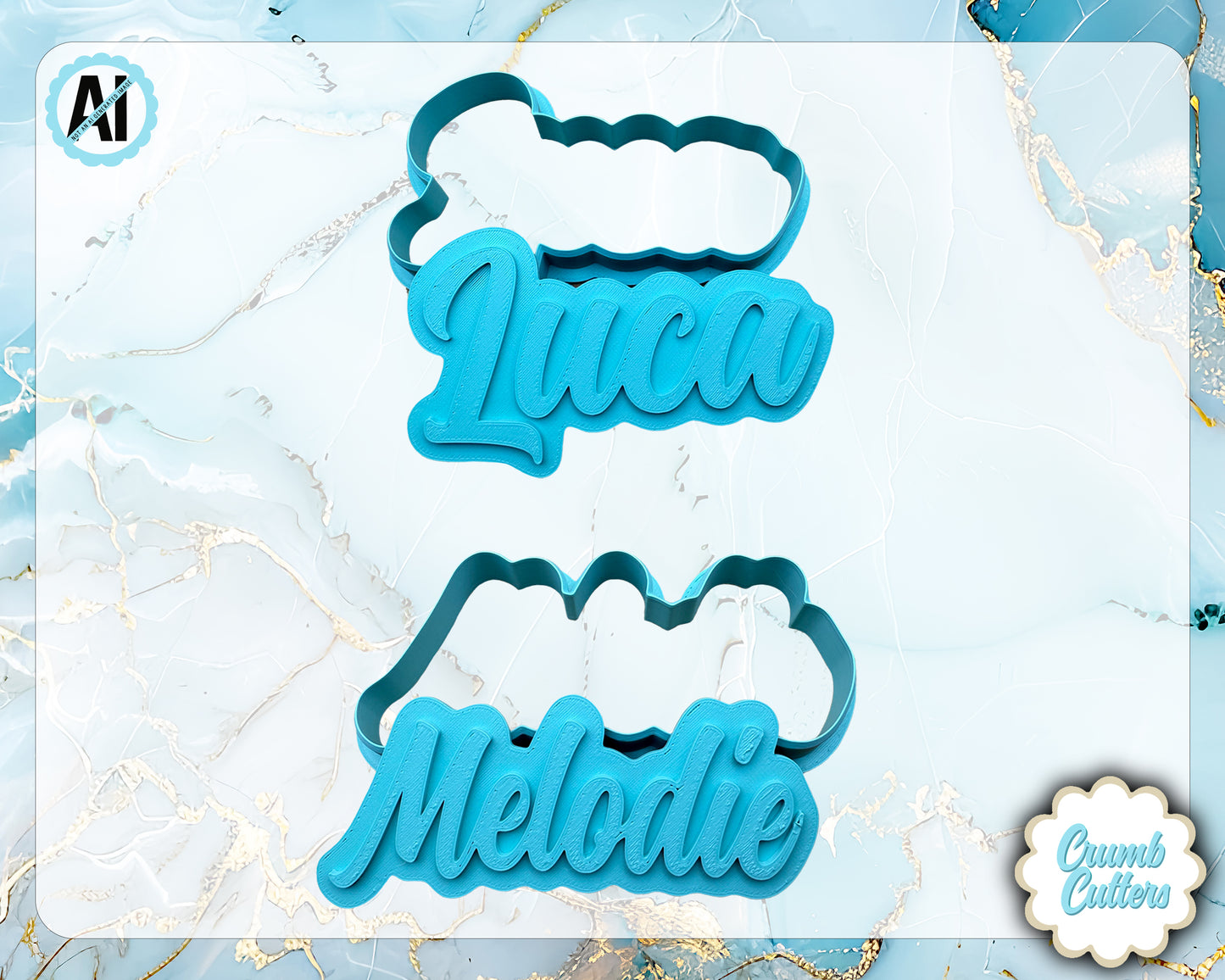 Custom Name Cookie Cutter & Stamp - Crumb Cutters