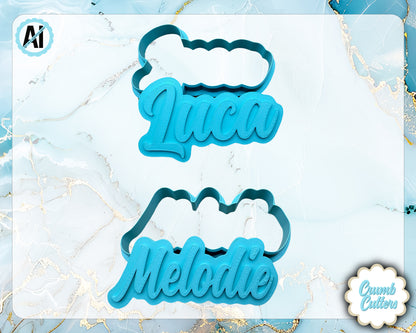 Custom Name Cookie Cutter & Stamp - Crumb Cutters