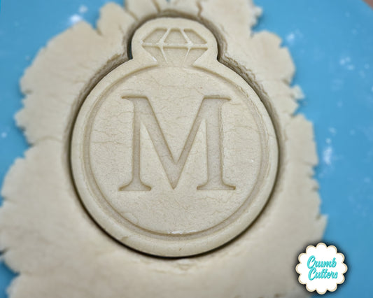 Wedding/Engagement Cookie Cutter with Stamp OR Fondant Embosser