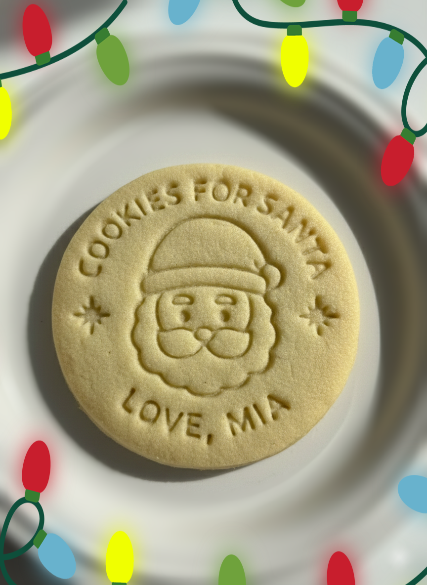 Custom Christmas Cookies for Santa Cookie Cutter and Stamp - Crumb Cutters