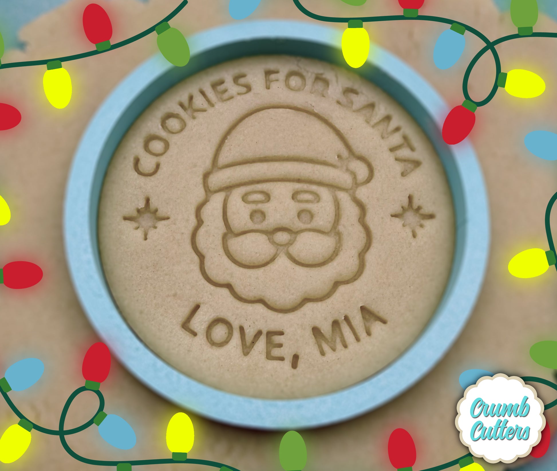 Custom Christmas Cookies for Santa Cookie Cutter and Stamp - Crumb Cutters