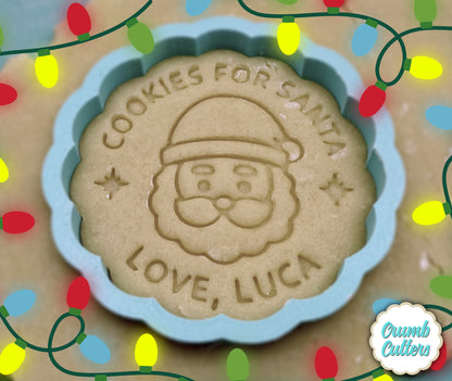 Custom Christmas Cookies for Santa Cookie Cutter and Stamp - Crumb Cutters